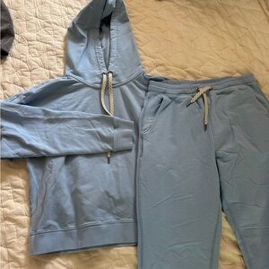 Vuori Sky Blue Hoodie and Joggers Set size small women’s